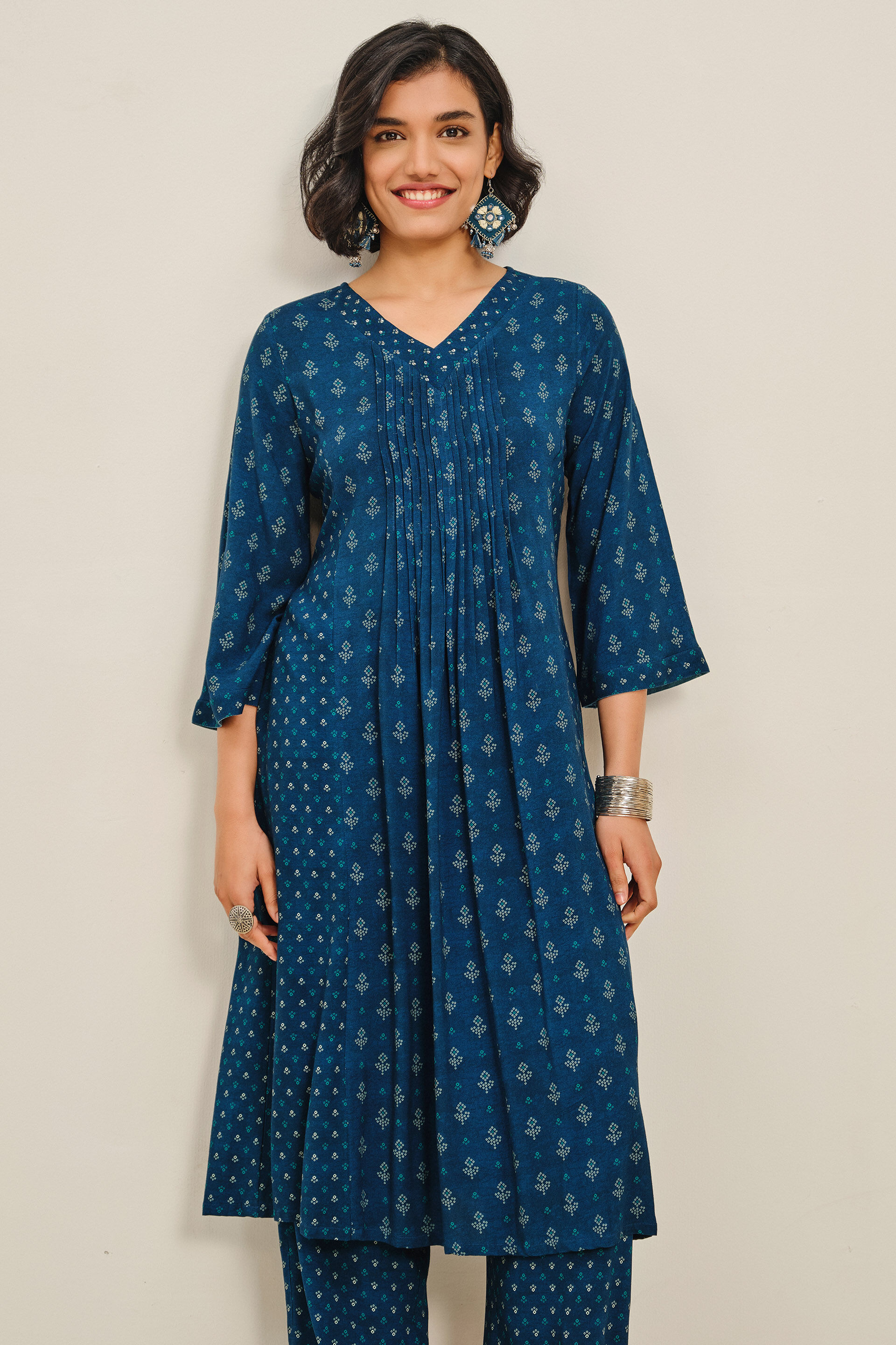Bluetiful Kurta Set, Indigo, image 3